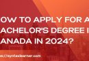 How to apply for a bachelor's degree in Canada 2024